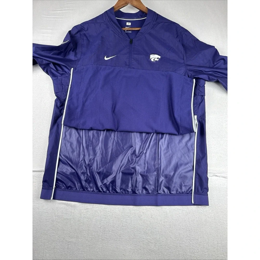 Kansas State Player Issued Mens Quarter Zip Windbreaker XL lightweight Vented